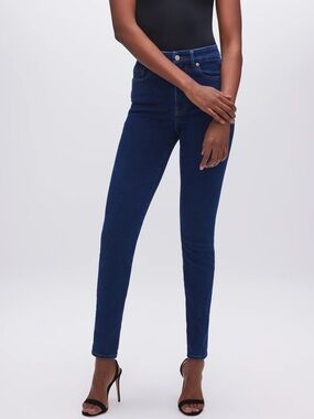 Good American Blue High Rise Skinny Jeans Size 4 / 27 Stretch Denim